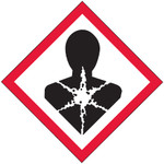 1 x 1" Pictogram - Health Hazard Labels - 500/Roll