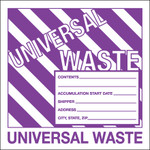 6 x 6" - "Universal Waste" Labels - 500/Roll