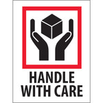 3 x 4" - "Handle With Care" Labels - 500/Roll