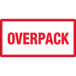 3 x 6" - "Overpack" Labels - 500/Roll