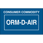 1 3/8 x 2 1/4" - "Consumer Commodity ORM-D-AIR" Labels - 500/Roll