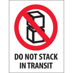 3 x 4" - "Do Not Stack In Transit" Labels - 500/Roll