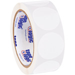 1 1/2" White Inventory Circle Labels - 500/Roll