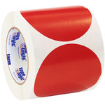 4" Red Inventory Circle Labels - 500/Roll