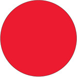 3/4" Circles - Fluorescent Red Removable Labels - 500/Roll
