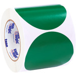 4" Green Inventory Circle Labels - 500/Roll
