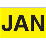 2 x 3" - "JAN" (Fluorescent Yellow) Months of the Year Labels - 500/Roll