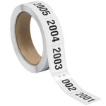 1 x 1 1/2" (2001-2500) Consecutive Numbered Labels - 500/Roll