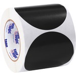4" Black Inventory Circle Labels - 500/Roll