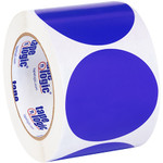 3" Dark Blue Inventory Circle Labels - 500/Roll