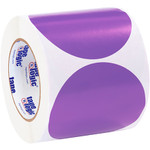 4" Purple Inventory Circle Labels - 500/Roll