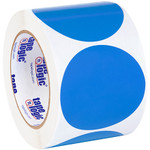 3" Light Blue Inventory Circle Labels - 500/Roll
