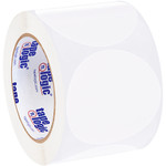 3" White Inventory Circle Labels - 500/Roll