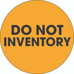 2" Circle - "Do Not Inventory" Fluorescent Orange Labels - 500/Roll
