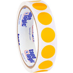 3/4" Fluorescent Orange Inventory Circle Labels - 500/Roll