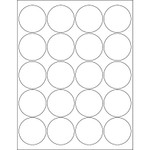 2" White Circle Laser Labels - (20/Sheet--2000/Box)