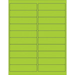4 x 1" Fluorescent Green Rectangle Laser Labels - (20/Sheet--2000/Box)