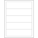 7 1/2 x 2" White Rectangle Laser Labels - (5/Sheet--500/Box)