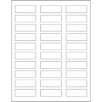 2 1/4 x 3/4" White Rectangle Laser Labels - (30/Sheet--3000/Box)