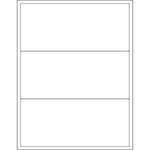 8 x 3 1/2" White Rectangle Laser Labels - (3/Sheet--300/Box)