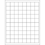 1 x 1" White Rectangle Laser Labels - (80/Sheet--8000/Box)