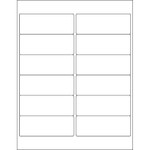 4 x 1 1/2" White Rectangle Laser Labels - (12/Sheet--1200/Box)