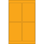4 x 6" Fluorescent Orange Rectangle Laser Labels - (4/Sheet--400/Box)