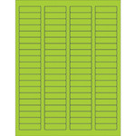 1 3/4 x 1/2" Fluorescent Green Rectangle Laser Labels - (80/Sheet--8000/Box)