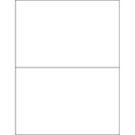 8 1/2 x 5 1/2" White Rectangle Laser Labels - 25 Sheet Pack - (2/Sheet--50/Box)