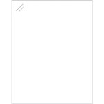 8 1/2 x 11" Pure Clear Rectangle Laser Labels - (1/Sheet--100/Box)