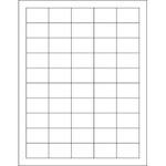 1 1/2 x 1" White Removable Rectangle Laser Labels - (50/Sheet--5000/Box)