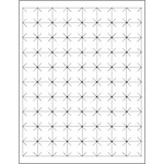 1 x 1" White Rectangle Security Slit Laser Labels - (80/Sheet--8000/Box)
