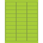 2 5/8 x 1" Fluorescent Green Rectangle Laser Labels - (30/Sheet--3000/Box)
