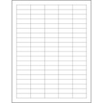 1 1/2 x 1/2" White Rectangle Laser Labels - (100/Sheet--10000/Box)