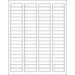 1 3/4 x 1/2" White Removable Rectangle Laser Labels - (80/Sheet--8000/Box)