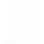 1 1/2 x 3/4" White Rectangle Laser Labels - (70/Sheet--7000/Box)