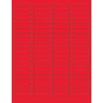 1 3/4 x 1/2" Fluorescent Red Rectangle Laser Labels - (80/Sheet--8000/Box)