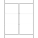 4 x 3" White Rectangle Laser Labels - (6/Sheet--600/Box)
