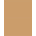 8 1/2 x 5 1/2" Kraft Blockout Laser Labels - (2/Sheet--200/Box)