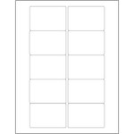 3 x 2" White Rectangle Laser Labels - (10/Sheet--1000/Box)