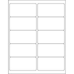 4 x 2" Glossy White Rectangle Laser Labels - (10/Sheet--1000/Box)