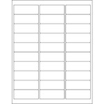 2 5/8 x 1" EZ Peel White Rectangle Laser Labels - (30/Sheet--3000/Box)