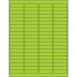 1 15/16 x 1/2" Fluorescent Green Rectangle Laser Labels - (80/Sheet--8000/Box)