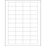 1 3/4 x 1" White Rectangle Laser Labels - (40/Sheet--4000/Box)