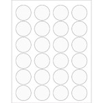 1 5/8" Clear Circle Laser Labels - (24/Sheet--2400/Box)