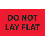 3 x 5" - "Do Not Lay Flat" (Fluorescent Red) Labels - 500/Roll
