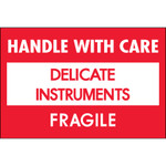 2 x 3" - "Delicate Instruments - HWC" - Fragile Labels -- 500/Roll