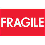 3 x 5" - "Fragile" (High Gloss) Labels - 500/Roll