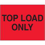8 x 10" - "Top Load Only" (Fluorescent Red) Labels - 250/Roll