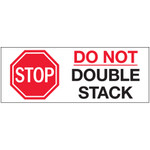 3 x 8"  - "Stop - Do Not Double Stack" Labels - 250/Roll